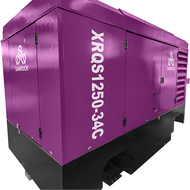Lubricated Diesel Screw Air Compressor Machine Mobile Air Compressor Speed 1750rpm Rotary Screw Air Compressor