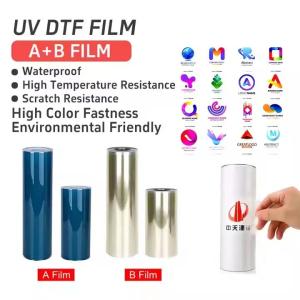 Quality UV Dtf Transfer Ab Pet Film Roll Ab Film Transfer Dtf Pet A3 30cm UV Dtf Film for UV Printer wholesale