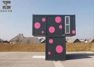 Quality Non - Combustible Flat Pack Container House , Pink And Black Flat Pack Steel Containers wholesale