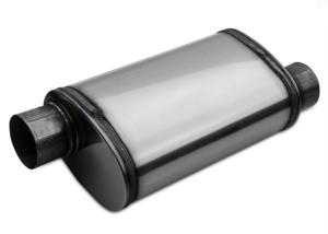 Quality 2.25in Oval Bi-Direction 409 Stainless Steel Exhaust Muffler wholesale