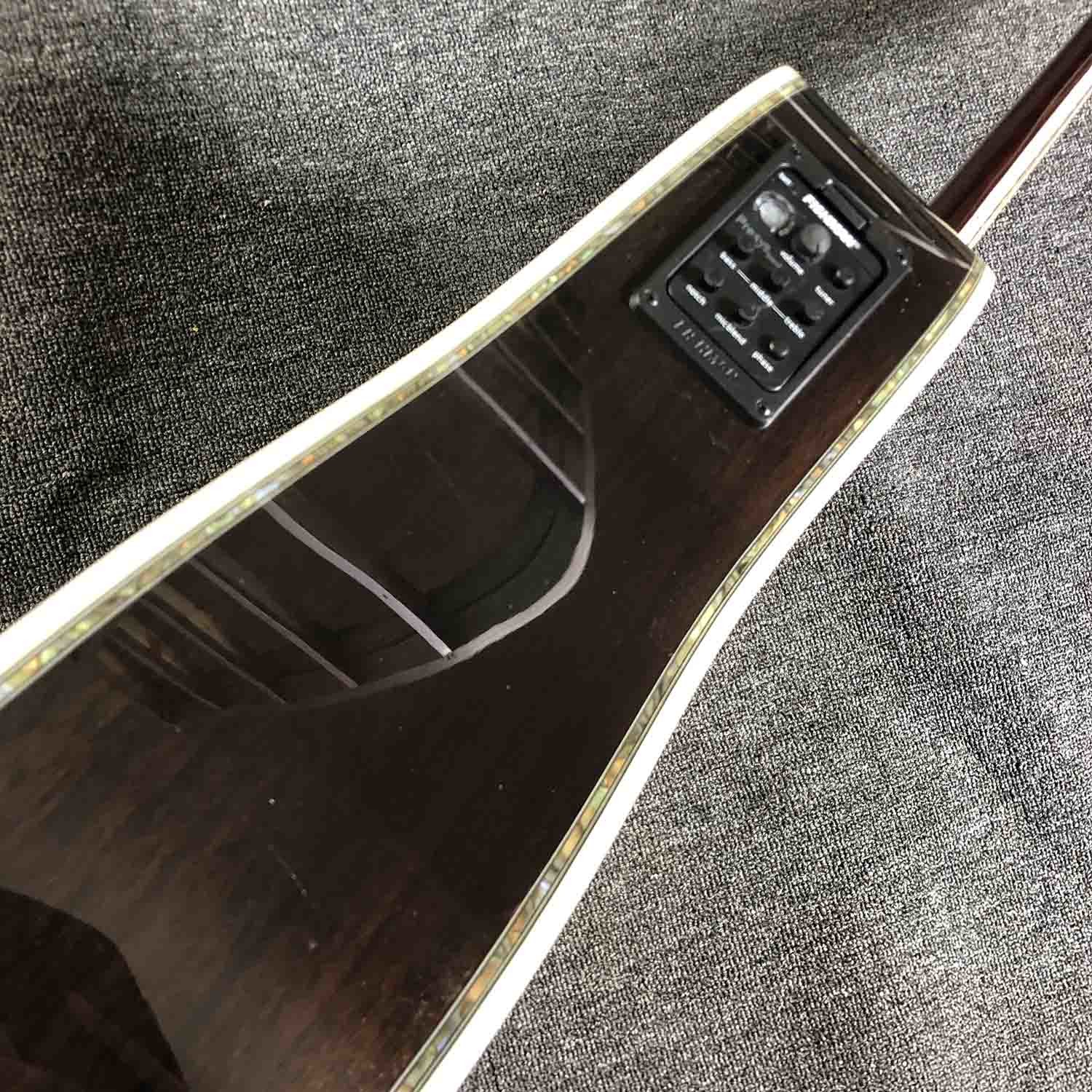 Custom 41" AAA Solid Spruce Top D Style Ebony Fingerboard Electric Acoustic Guitar