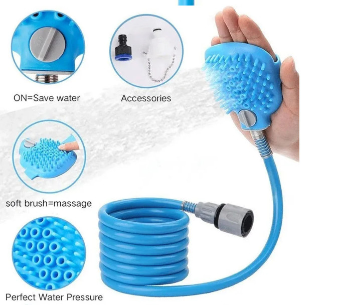 Silicone Dog Shower Sprayer Sustainable Dog Hair Grooming Kit