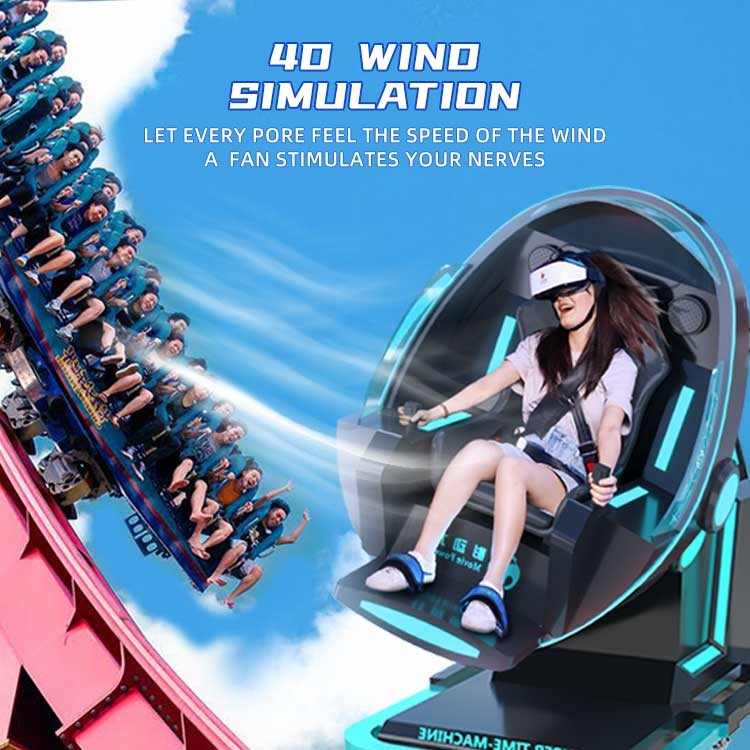 Commercial Virtual Reality Simulator 9D VR Super Time Machine Fly Game Equipment