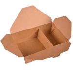 Takeout Box Restaurant Packaging Double Compartment Paper Box Disposable Paper