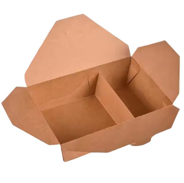 Takeout Box Restaurant Packaging Double Compartment Paper Box Disposable Paper
