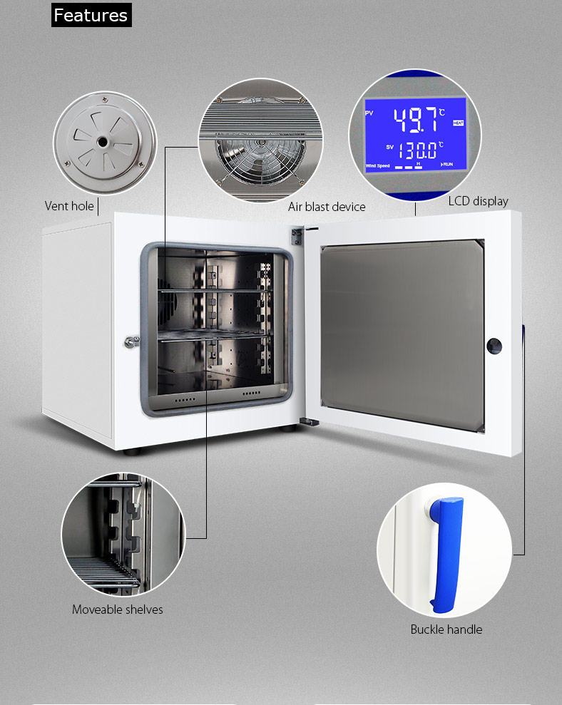 Electric Heating Laboratory Dryer Oven SUS304 Sterilization Hot Air Oven