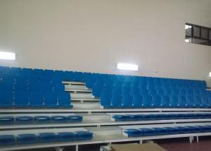 Quality Badminton Court Retractable Bleacher Seating Metal Brackets HDPE Seating wholesale