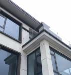 Powder Coating Aluminum U Channel Glass Railing For Building Environments