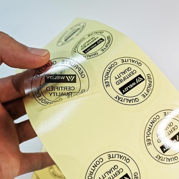 Clear Vinyl BOPP Adhesive Label Stickers Flexo PET Film Self Adhesive Synthetic