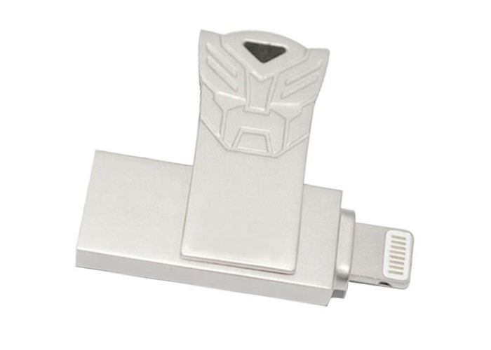 Metal Silvery Otg Usb Flash Drive For Ios Phone Data Preload Accepted