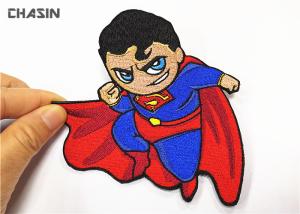 Quality Superman Personalized Embroidered Patches / Custom Embroidered Logo Patches wholesale