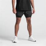Wholesale Custom Mesh Sweat Compression 2 in 1 Print Designer Nylon Fitness
