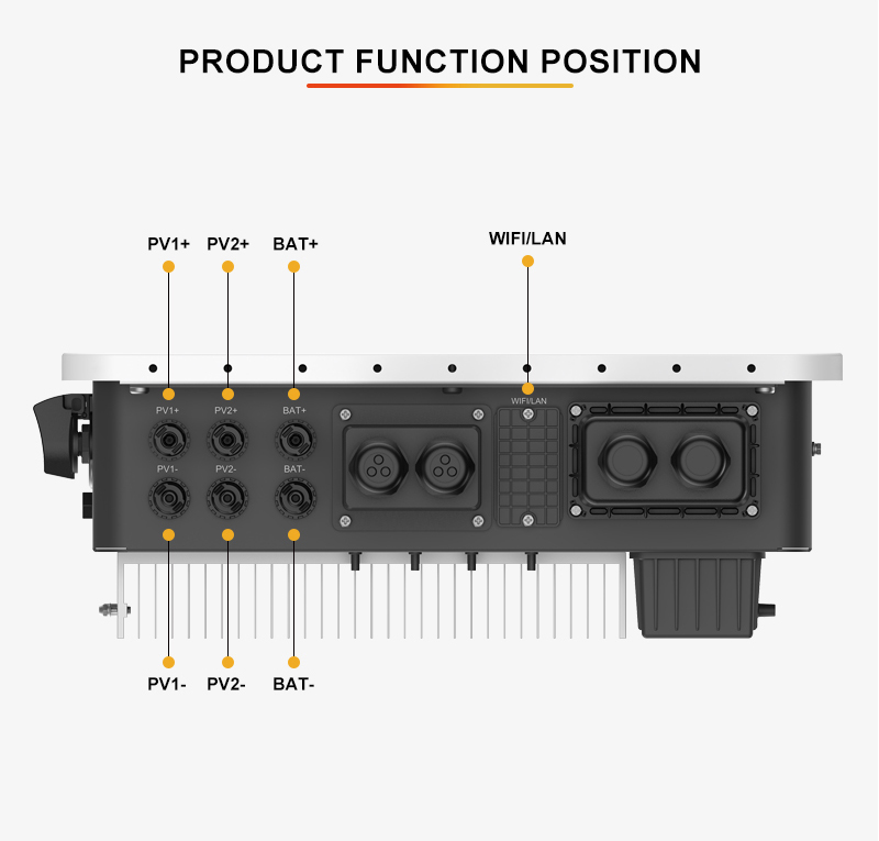 360V 3kw 4.6kw Single Phase Hybrid Inverter IP66 5kw 6kw Hybrid Solar Inverter On/Off Grid 360V 3.6kw Solar Inverter with MPPT