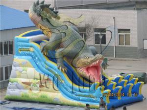 Quality newest kids crocodile inflatable slide for sale wholesale