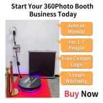 Professional 360 Photo Booth with Automatic Rotation Stand Platform Height 25CM