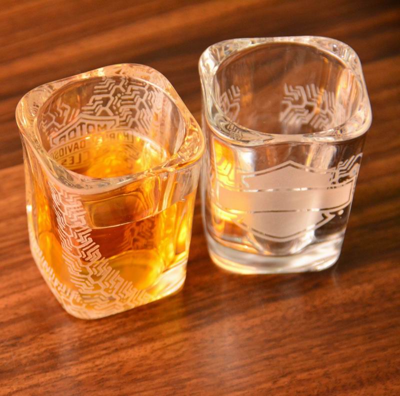 Brands Logo Square Shot Glasses , Wedding Shot Glasses For Sprit Drinking