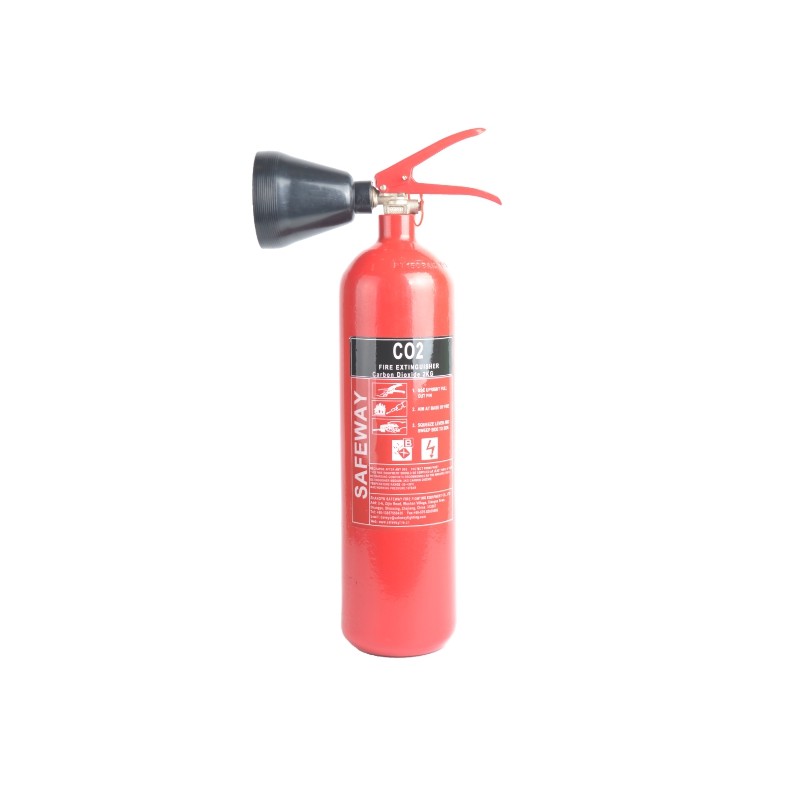 2kg CO2 Fire Extinguisher 19mm Hose Diameter 900mm Height