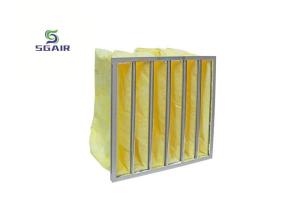 Quality H13 5μM Aluminum Bag Filter Yellow with Large Dust Holding Capacity wholesale