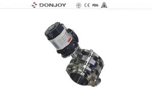 Quality 2&quot; SS316 Tank Bottom 3PC sanitary butterfly valve With Actuator wholesale