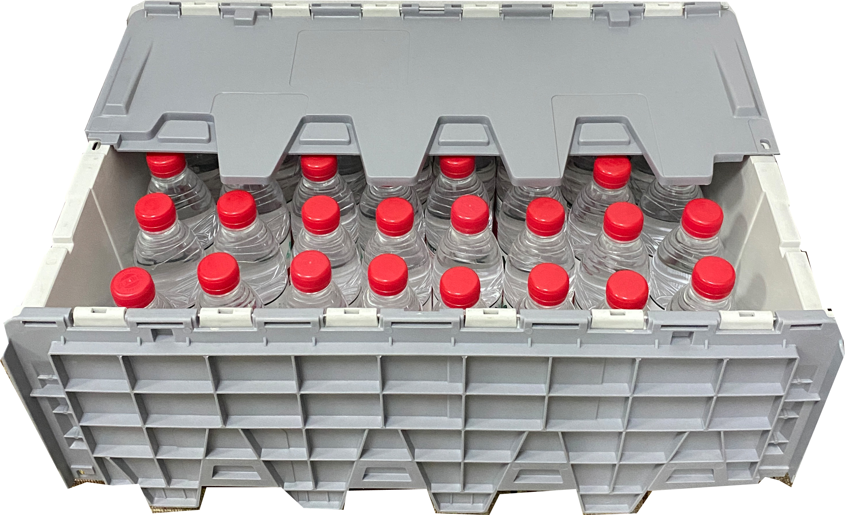 Color Plastic Moving Totes Nestable Moving Boxes With Lid 600x400x315mm