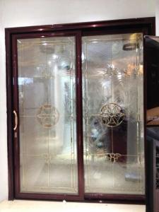 Quality decorative glass panels in French door/wooden door wholesale