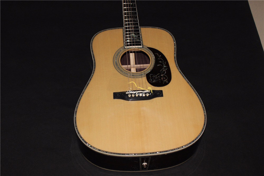 AAAAA all solid wood guitar customize right the best D shape right left handed acoustic electric guitar