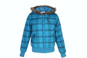 Quality Ladies jacket Quality Coats Fashion Keep Warm Autumn And Winter blue lattice wholesale