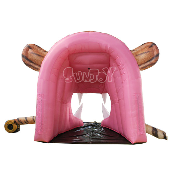 Hot Sale Inflatable Bouncer Tiger Head Tunnel Commercial Bouncers Inflatables