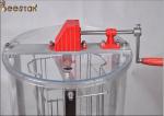 2 Frames Stainless Steel Transparent Manual Honey Extractor Beekeeping Equipment