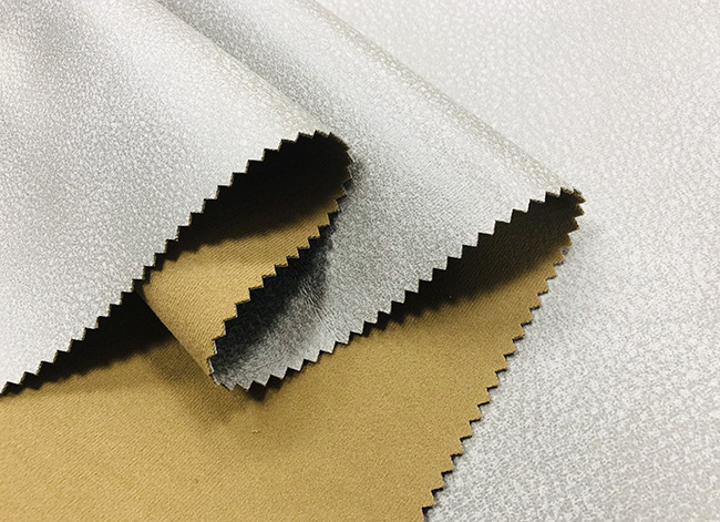 Leather Effect 100% Polyester Felt Fabric Grey For Upholstery Projects Pillows