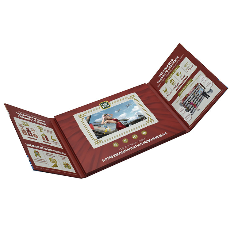 Video brochure supplier price 4.3/5/7/10.1 inch Thank you video card LCD video book