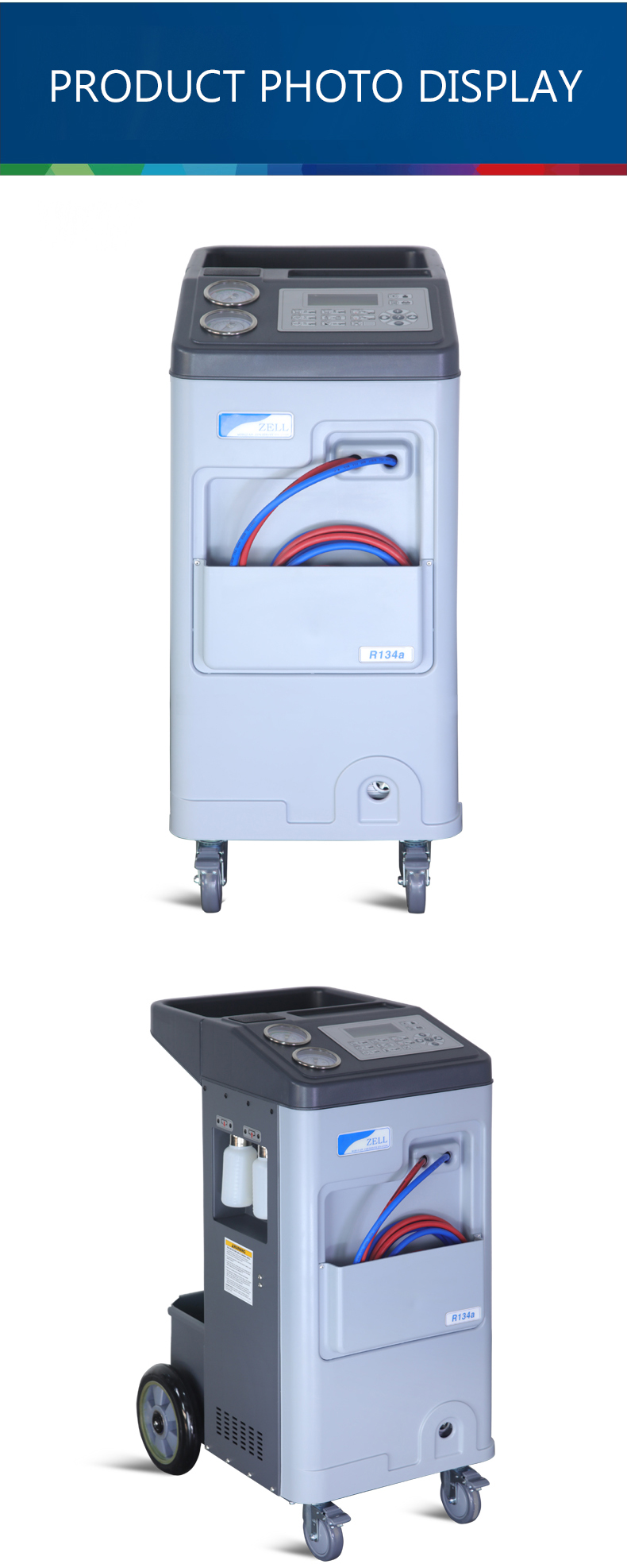 OEM Car R134a Refrigerant AC Recovery Machine ZELL AC1000