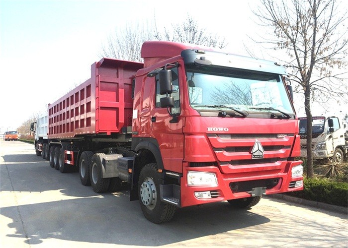 12r22.5 Tire HYVA Cylinder 40T Truck Dump Trailer
