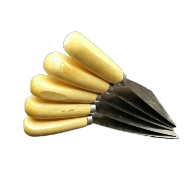 Customized Colors Carbon Steel Blade Putty Knife Paint Scraper With Beech Wooden