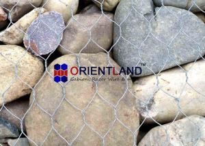 Quality Galfan Coated Gabion Stone Cages , Galvanized Gabion Basket Retaining Wall wholesale