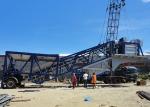 Belt Type Wet Batch Concrete Plant , 50m3 Ready Mix Mobile Concrete Mixing Plant