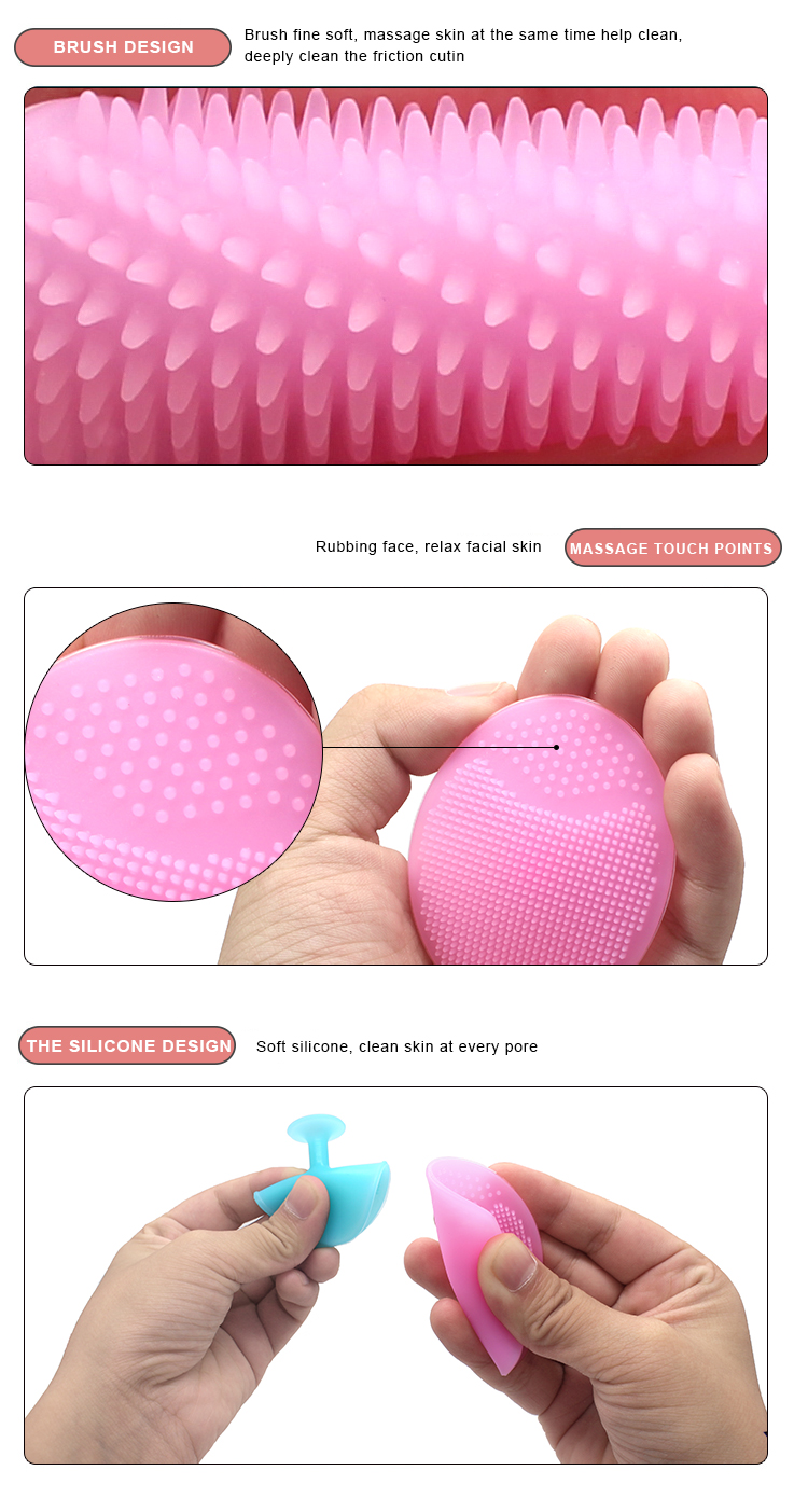 FDA Standard 7.4g Silicone Houseware Silicone Face Wash Brush