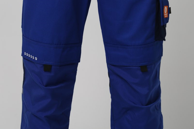 Light Weight Work Bib Overalls , Elastic Bib Trousers With Reflective Tape On Leg