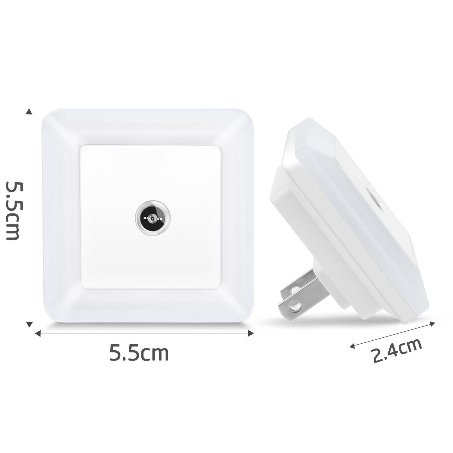 Plug in LED Night Light Lamp Wall Lights with Dusk to Dawn Light Sensor