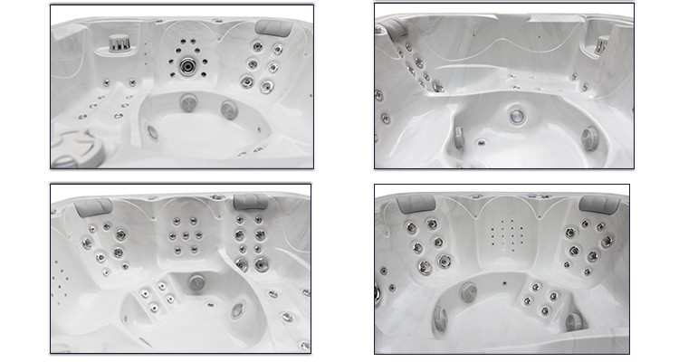 SAA Approved 4 Persons Hot Tub Balboa Control System With Acrylic Massage Pump