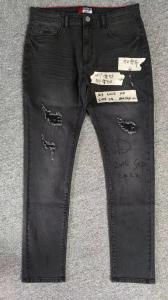 Quality factory manufacturer custom logo wholesale stretch denim pants fashion high quality slim fit men's trend casual jeans 45 wholesale