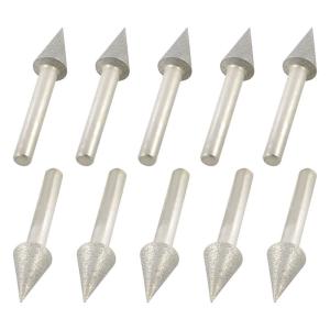Quality 6mm x 12mm Cone Head Diamond Mounted Points Eco Friendly Without Dust Pollution wholesale