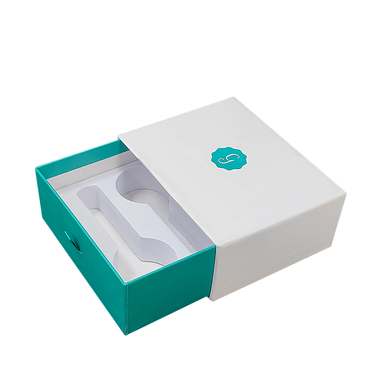 UV Finish Mint and White Rigid Cardboard Ice Globes for Facial Massage Roller Gift Set