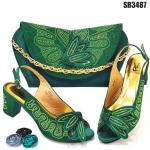 Supoo Italian ladies shoes matching bags high heel wedding shoes for bridal