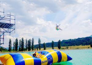 Quality Crazy Inflatable Water Trampolines / Inflatable Water Pillow For Jumping wholesale