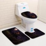 45cm*75cm Toilet Mat Set Absorbent Non Slip Restroom Rug Set