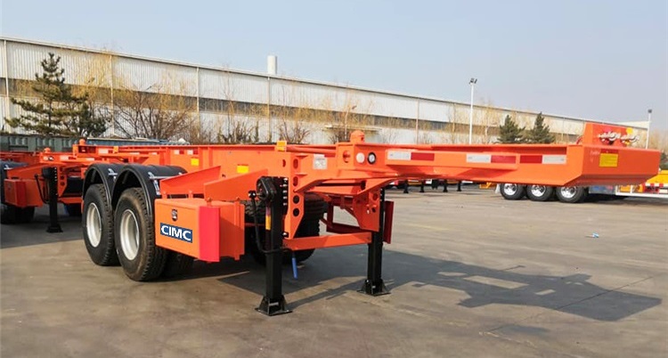 Skeleton Trailer CIMC 2 Axle 20Ft Shipping Container Trailer