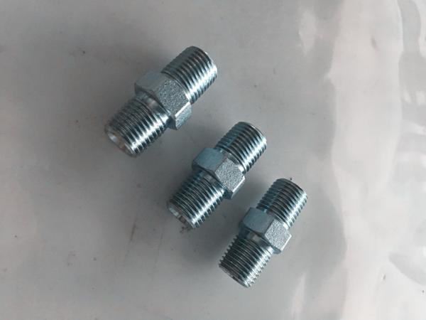 White / Yellow BSPT Male Pipe Fittings , Steel Hydraulic Tubing Fittings Quick