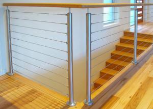 Quality Durable Stainless Steel Wire Railing , Stainless Steel Wire Balustrade Easy Maintenance wholesale