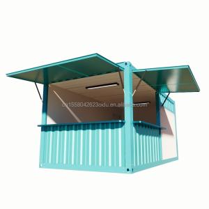 Quality Customized Color Pop-up Shop Container Coffee Shop/Bar/Fast-food in 20FT Flat Packaging for Supermarket Promotion wholesale